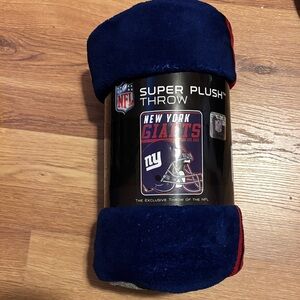 NFL New York Giants Blue and Red Plush Throw